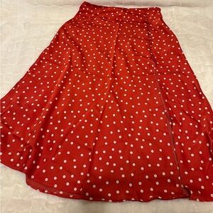 Forever 21 Red Polkadot Skirt Size Medium